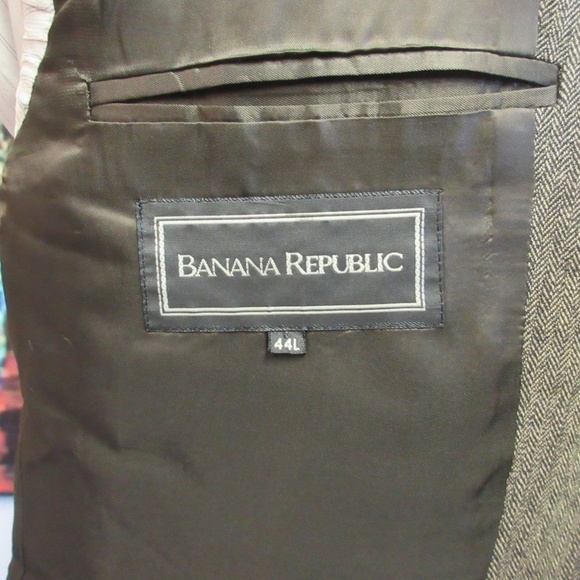 44 LONG VTG BANANA REPUBLIC Mens 100% WOOL BLAZER - Picture 8 of 8